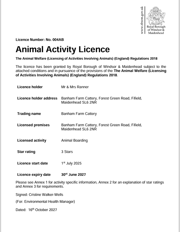 Licence Page 1